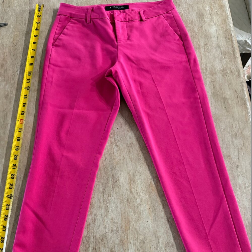 Liverpool Trouser Women's Size 2/26 Petite Hot Pink New With Tags Straight Leg